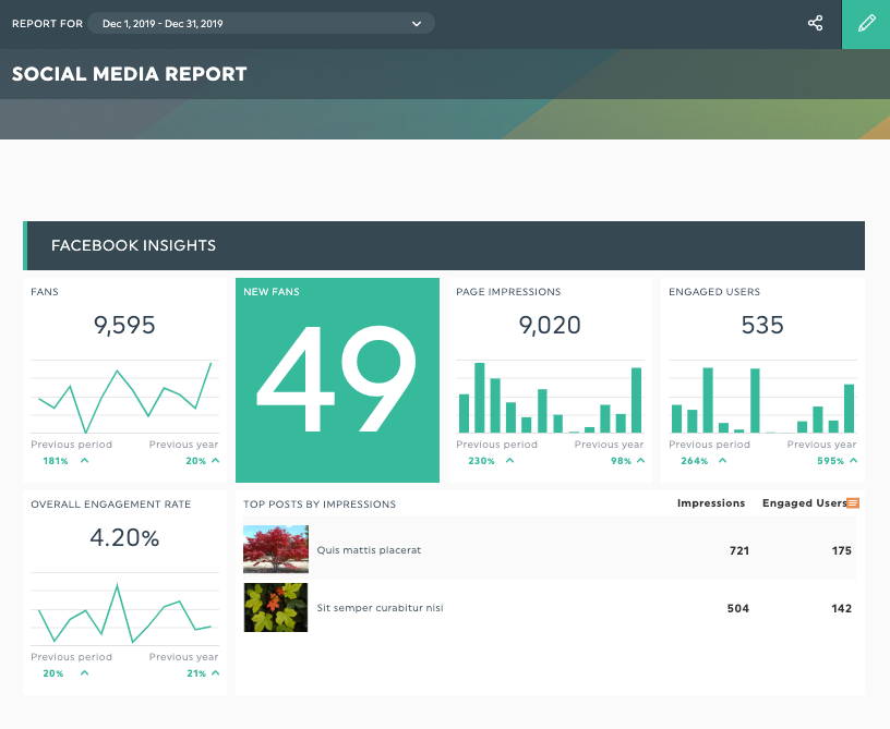 ejemplo de informe sobre medios sociales