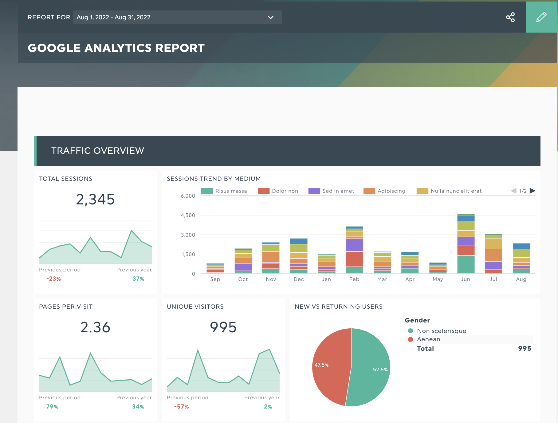 informe de google analytics