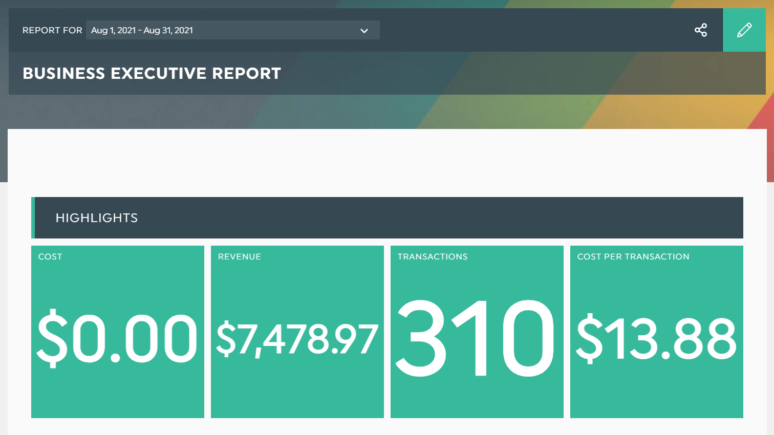 ejecutivo dashboard