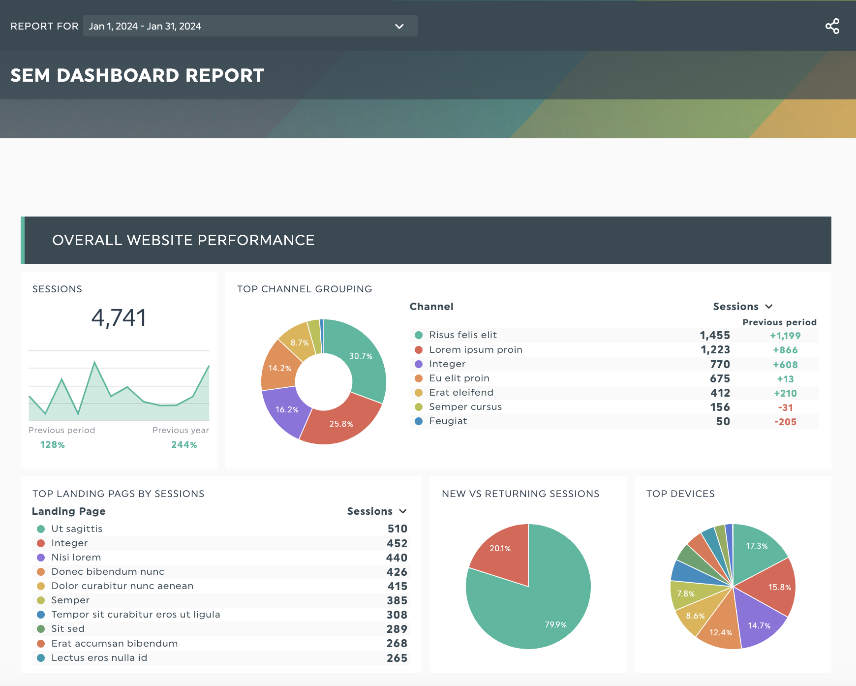 Informe SEM Dashboard