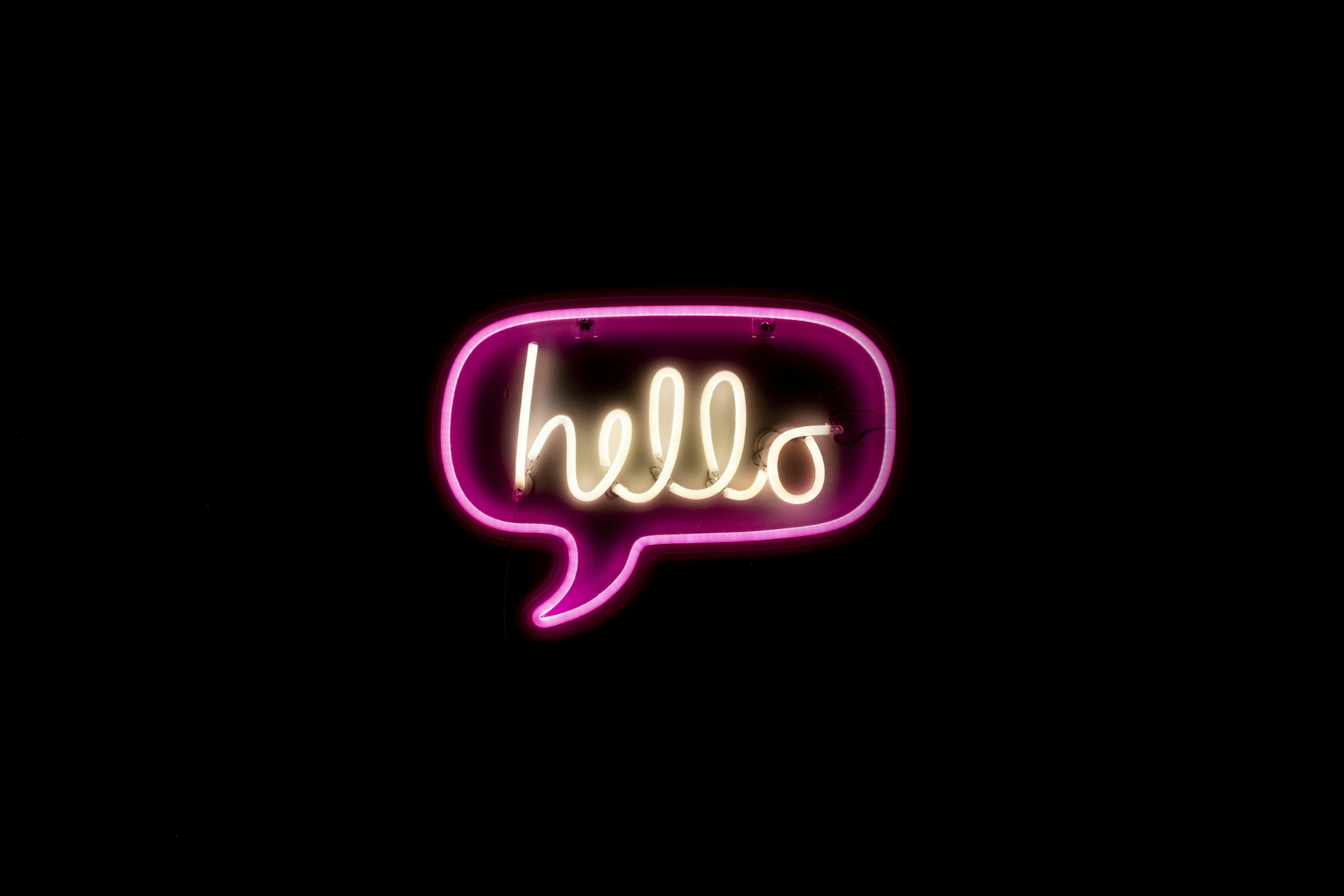 unsplash letrero de neón