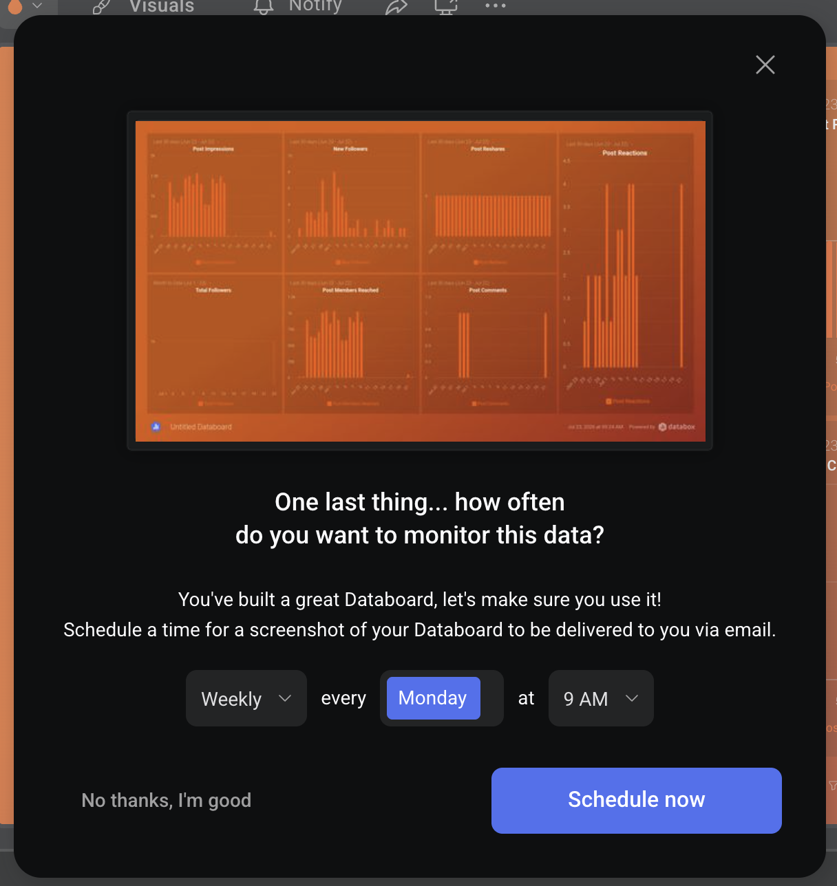 programación de databox